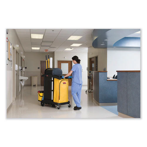 Vinyl Cleaning Cart Bag, 34 Gal, 17.5" X 33", Yellow - Image 3