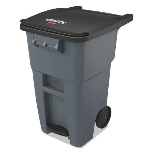 Brute Step-on Rollouts, 50 Gal, Metal/plastic, Gray - Image 1