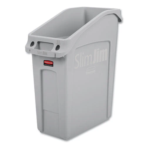 Slim Jim Under-counter Container, 13 Gal, Polyethylene, Gray - Image 1