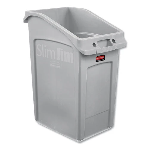 Slim Jim Under-counter Container, 23 Gal, Polyethylene, Gray - Image 1