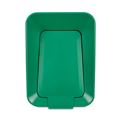 Sustain Decorative Refuse With Recycling Lid, 15 Gal, Metal/plastic, Black/green - Image 2