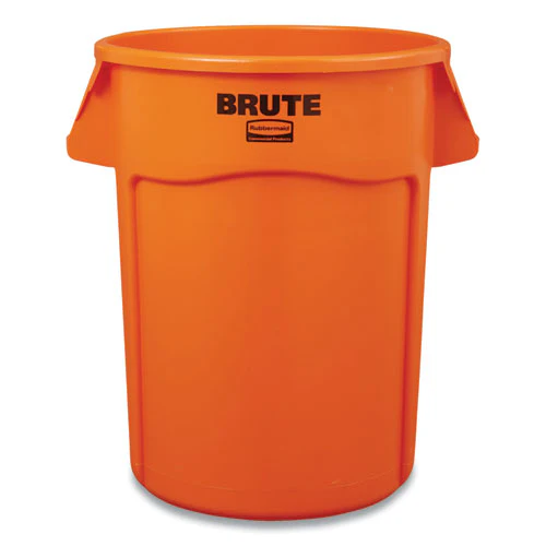 Brute Round Container, 32 Gal, Resin, Orange - Image 1