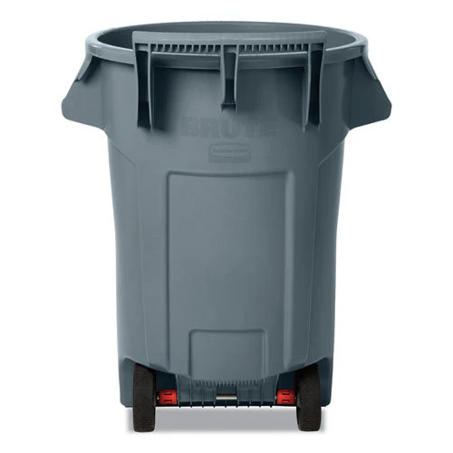 Vented Wheeled Brute Container, 44 Gal, Plastic, Gray - Image 2