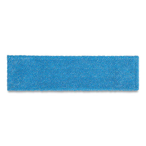 Adaptable Flat Mop Pads, Microfiber, 19.5 X 5.5, Blue - Image 1