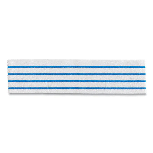 Disposable Microfiber Pad, 4.75 X 19, White/blue Stripes, 50/pack, 3 Packs/carton - Image 1