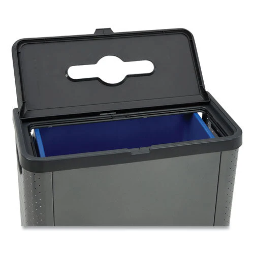 Elevate Decorative Refuse Container, Mixed Recycling, 23 Gal, Plastic/metal, Pearl Dark Gray - Image 2