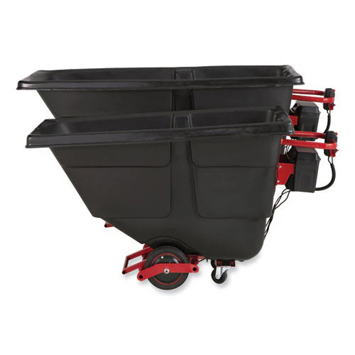 Motorized Roto Tilt Truck, 202 Gal, 1,000 Lb Capacity, Plastic, Black - Image 3