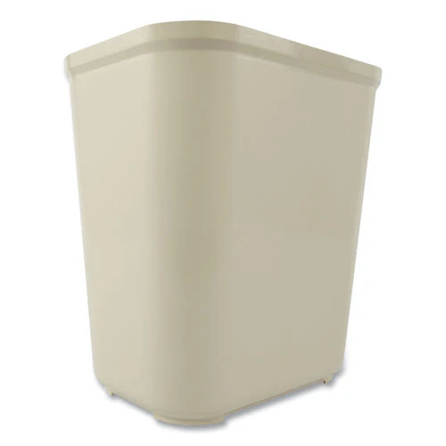 Fiberglass Wastebasket, 7 Gal, Fiberglass, Beige - Image 3