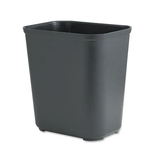 Fiberglass Wastebasket, 7 Gal, Fiberglass, Black - Image 1