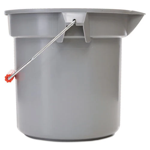 14 Quart Round Utility Bucket, Plastic, Gray, 12" Dia - Image 1