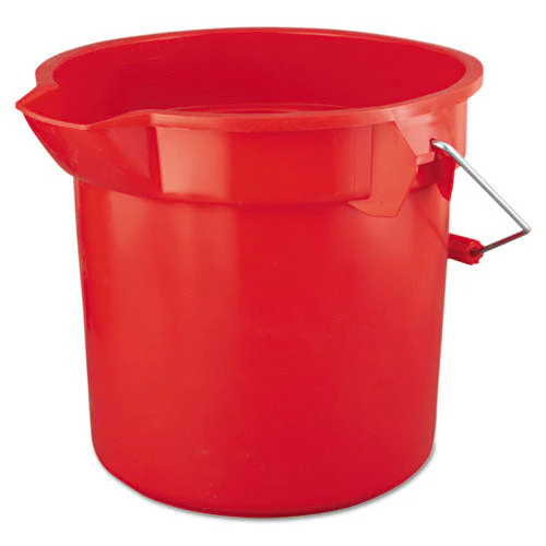 Brute Round Utility Pail, 14 Qt, Plastic, Red, 12" Dia - Image 1