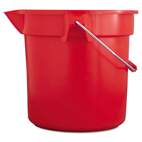 Brute Round Utility Pail, 14 Qt, Plastic, Red, 12" Dia - Image 2