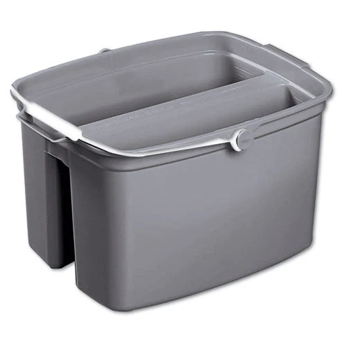 Double Utility Pail, 17 Qt, Plastic, Gray - Image 1
