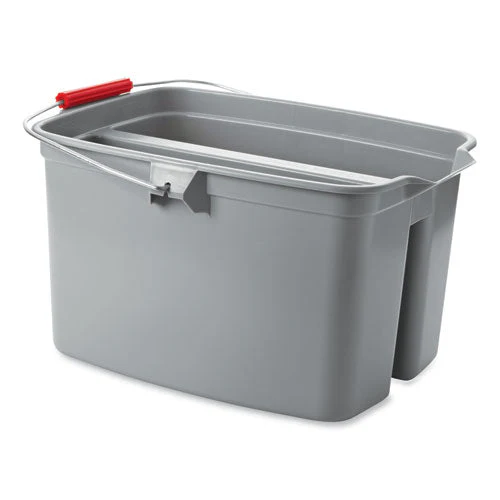 Double Utility Pail, 17 Qt, Plastic, Gray - Image 3