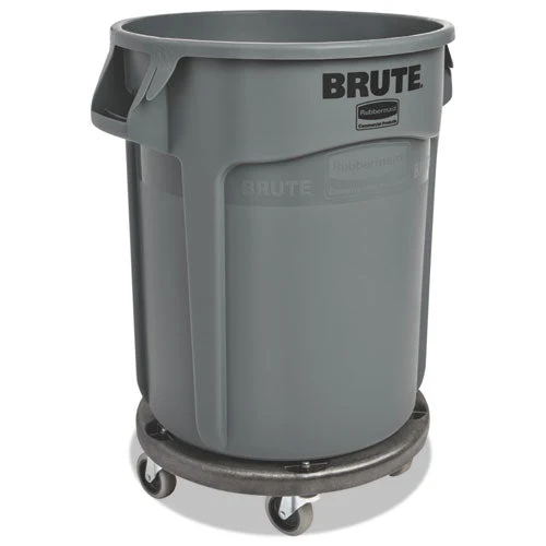 Vented Round Brute Container, 20 Gal, Plastic, Gray - Image 2