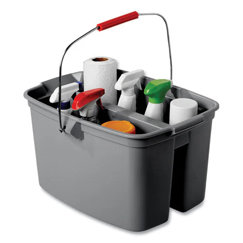 19 Quart Double Utility Pail, Plastic, Gray, 18 X 14.5 X 10 - Image 2