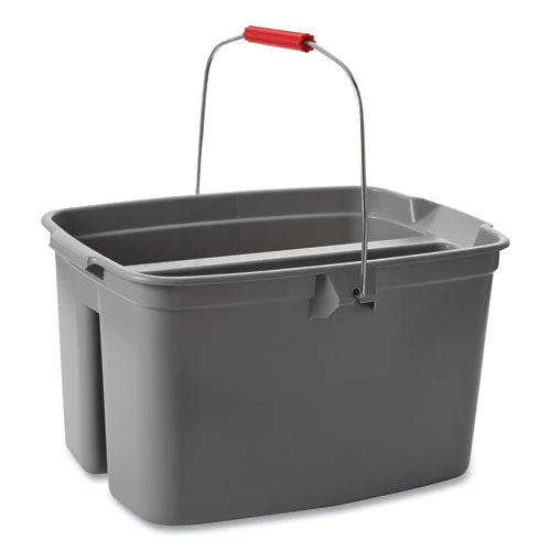 19 Quart Double Utility Pail, Plastic, Gray, 18 X 14.5 X 10 - Image 3