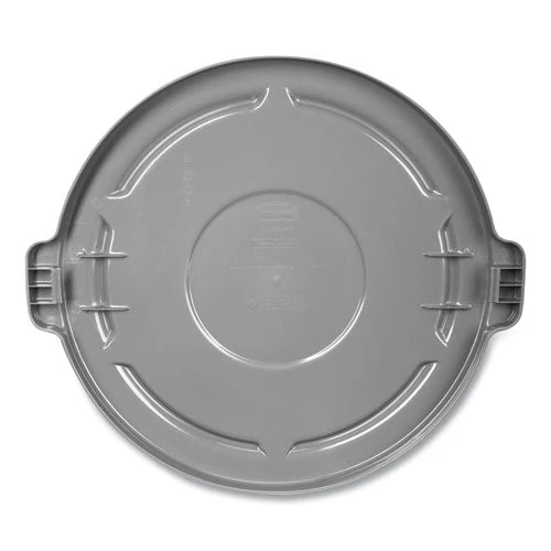 Brute Self-draining Flat Top Lid, For 32 Gal Round Brute Containers, 22.25" Diameter, Gray - Image 3
