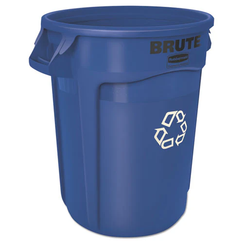 Brute Recycling Container, 32 Gal, Polyethylene, Blue - Image 1