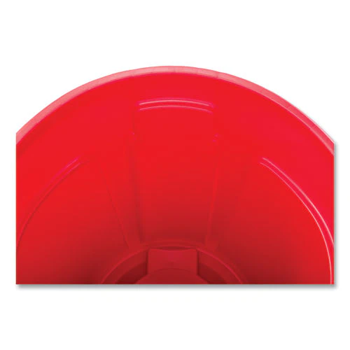 Vented Round Brute Container, 32 Gal, Plastic, Red - Image 3