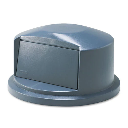 Brute Dome Top Swing Door Lid For 32 Gal Waste Containers, 22.75" Diameter X 12.25h, Gray - Image 1