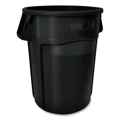 Vented Round Brute Container, 44 Gal, Plastic, Black - Image 2