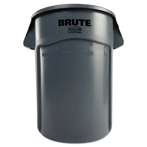 Vented Round Brute Container, 44 Gal, Plastic, Gray - Image 1