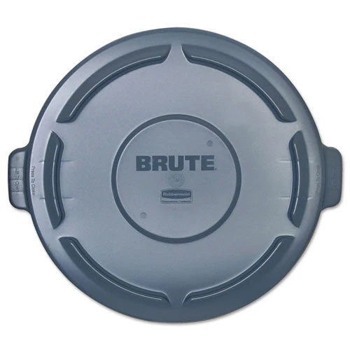 Brute Self-draining Flat Top Lids, 24.5" Diameter X 1.5h, Gray - Image 1