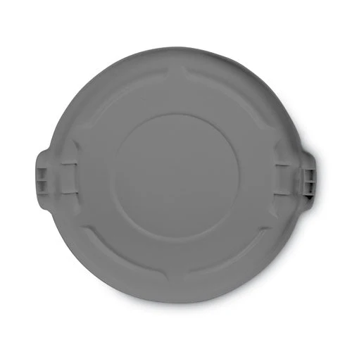 Brute Self-draining Flat Top Lids For 55 Gal Round Brute Containers, 26.75" Diameter, Gray - Image 2