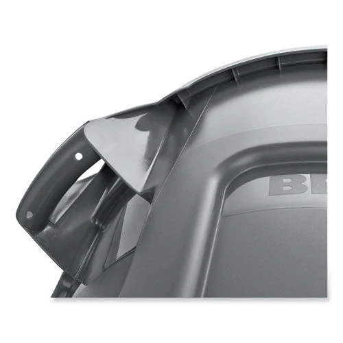 Vented Round Brute Container, 55 Gal, Plastic, Gray - Image 3