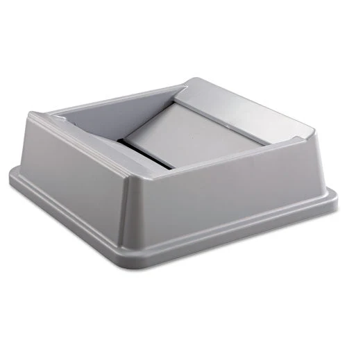 Untouchable Square Swing Top Lid, Plastic, 20.13w X 20.13d X 6.25h, Gray - Image 3
