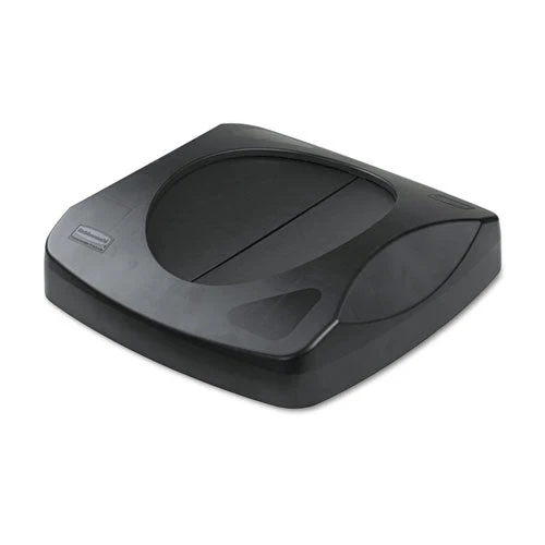 Swing Top Lid For Untouchable Recycling Center, 16" Square, Black - Image 1