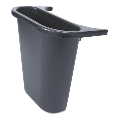 Saddle Basket Recycling Bin, Plastic, Black - Image 1