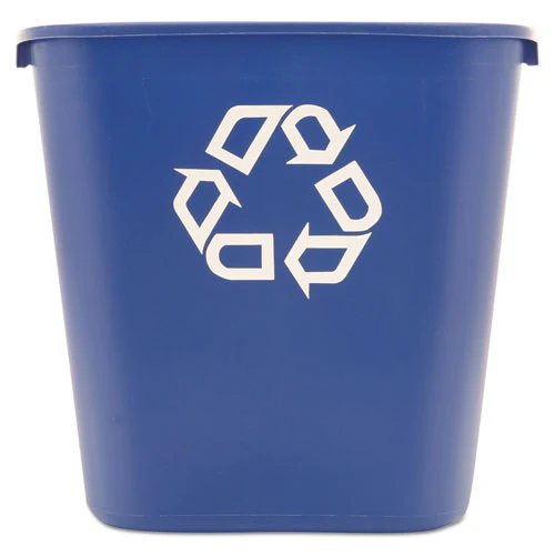 Deskside Recycling Container, Medium, 28.13 Qt, Plastic, Blue - Image 1