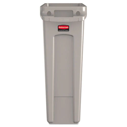 Slim Jim With Venting Channels, 23 Gal, Plastic, Beige - Image 2