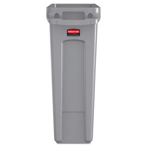 Slim Jim With Venting Channels, 23 Gal, Plastic, Gray - Image 3