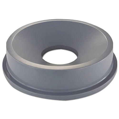 Round Brute Funnel Top Receptacle, For 32-gallon Containers, 22.38" Diameter X 5h, Gray - Image 1