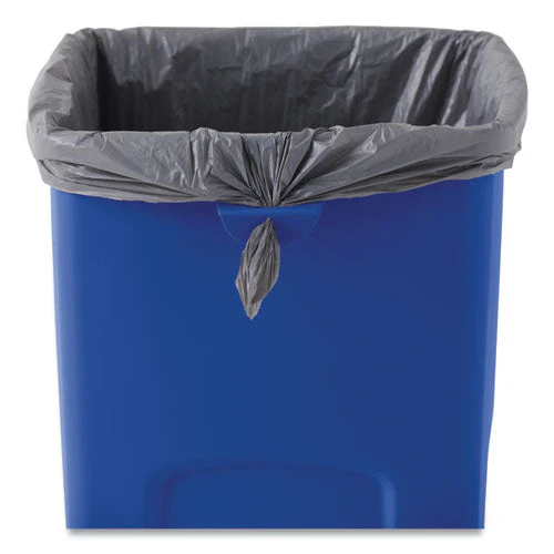 Untouchable Square Waste Receptacle, 23 Gal, Plastic, Blue - Image 2