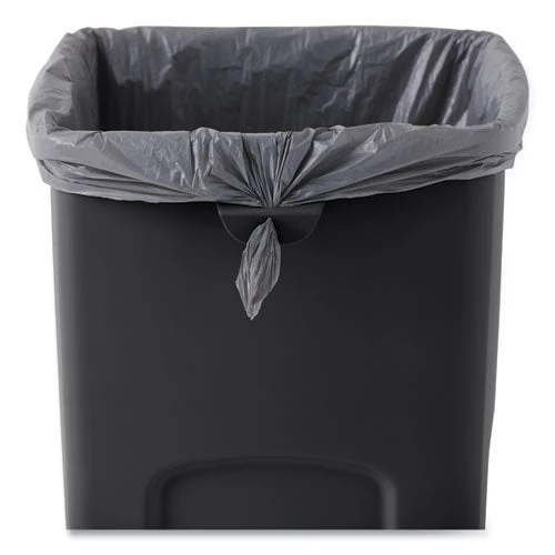 Untouchable Square Waste Receptacle, 23 Gal, Plastic, Black - Image 2