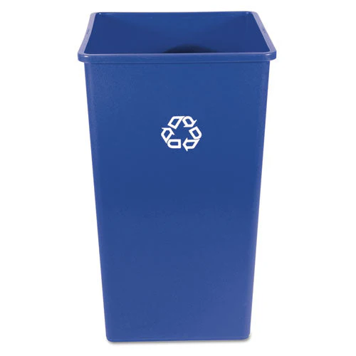 Square Recycling Container, 50 Gal, Plastic, Blue - Image 1