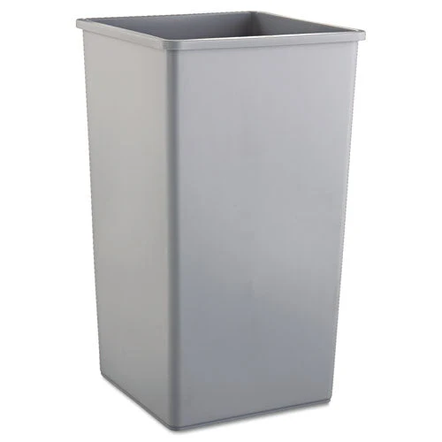 Untouchable Square Waste Receptacle, 50 Gal, Plastic, Gray - Image 1