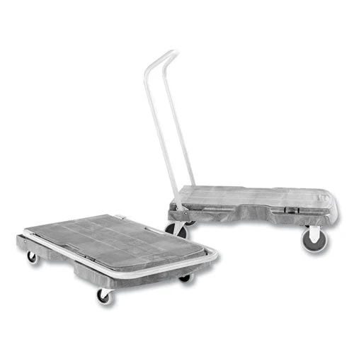 Utility-duty Home/office Cart, 250 Lb Capacity, 20.5 X 32.5, Platform, Black - Image 3