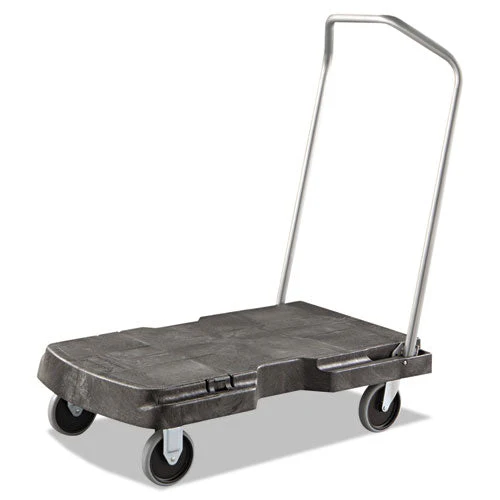 Triple Trolley Platform Truck With Angled-loop Handle, 500 Lb Capacity, 20.5 X 32.5 X 35, Black - Image 1