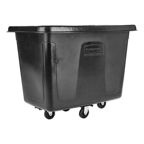 Cube Truck, 12 Cu Ft, 400 Lb Capacity, Medium-density Polyethylene/metal Frame, Black - Image 1