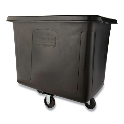 Cube Truck, 12 Cu Ft, 400 Lb Capacity, Medium-density Polyethylene/metal Frame, Black - Image 3