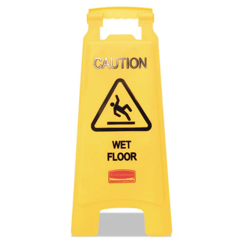 Caution Wet Floor Sign, 11 X 12 X 25, Bright Yellow, 6/carton - Image 1
