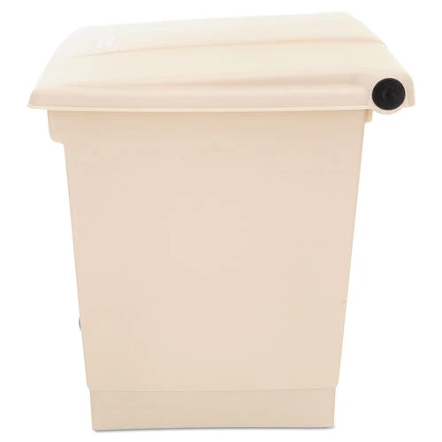 Indoor Utility Step-on Waste Container, 8 Gal, Plastic, Beige - Image 3
