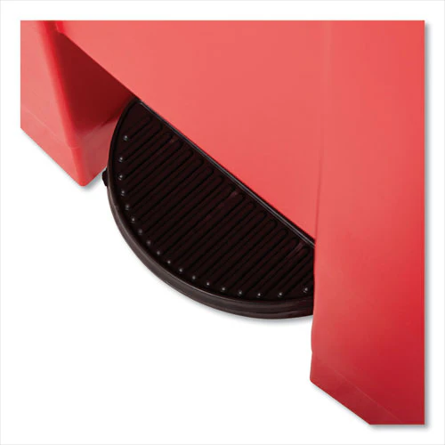 Indoor Utility Step-on Waste Container, 18 Gal, Plastic, Red - Image 2