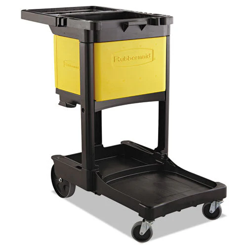 Locking Cabinet, For Rubbermaid Commercial Cleaning Carts, Yellow - Image 1