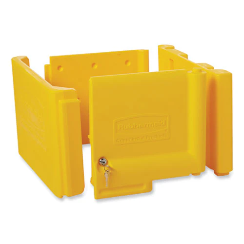 Locking Cabinet, For Rubbermaid Commercial Cleaning Carts, Yellow - Image 3